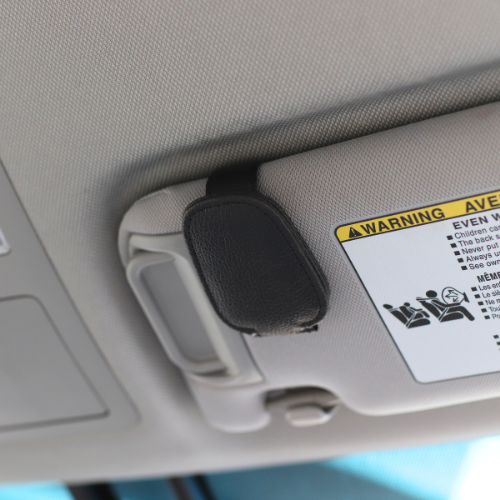 Leather Car Visor Sunglasses Holder